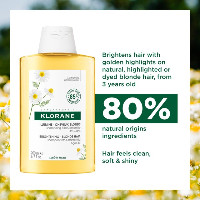Klorane Camomile Shampoo for Blonde Hair 200ml, UK version