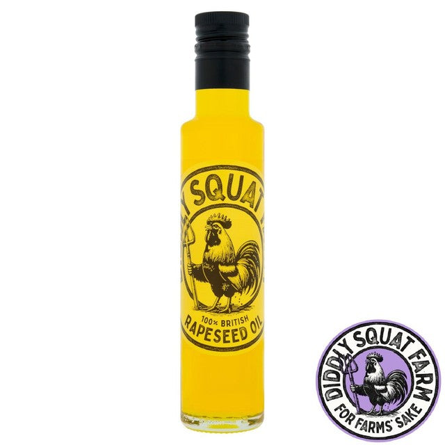 Diddly Squat Farm original rapeseed oil bottle, UK version