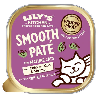 M&S Lily's Kitchen Chicken & Cod with Shrimp Pate Mature Cat Food 85g- Buy online at McGrocer