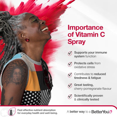 Better You Vitamin C tägliches Mundspray Kirsche Granatapfel Vitamin Ergänzung 50ml