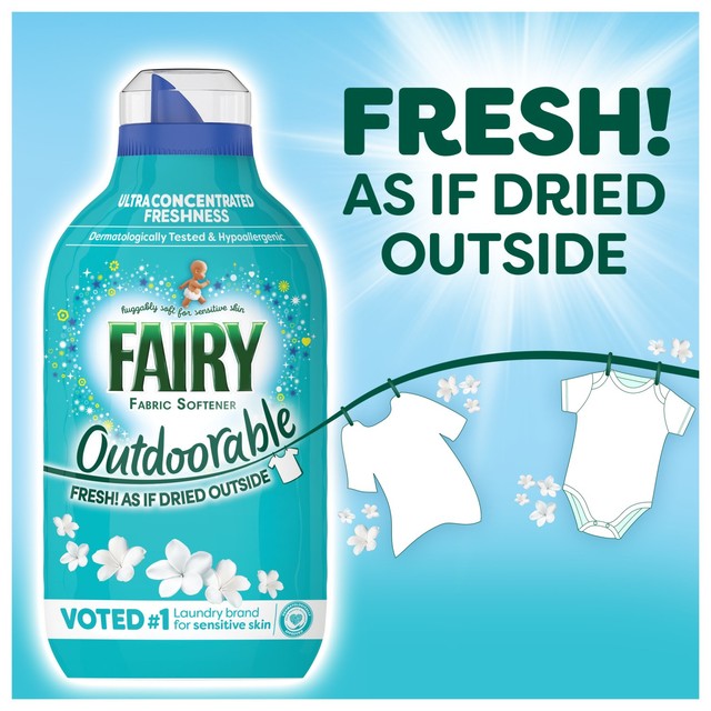 Fairy Outdoorable fabric conditioner 86 washes, imported from the UK