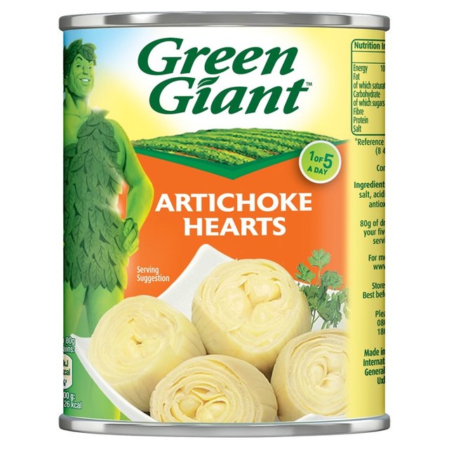 Green Giant artichoke hearts 400g, UK version