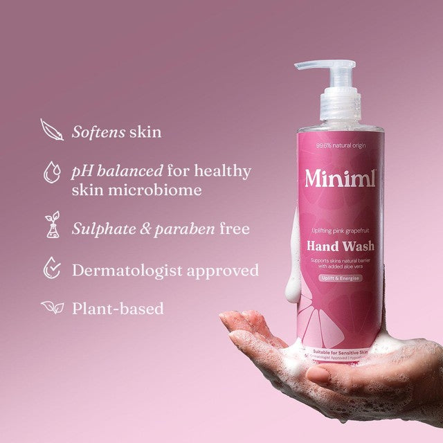 Miniml hand wash pink grapefruit natural formula, UK version