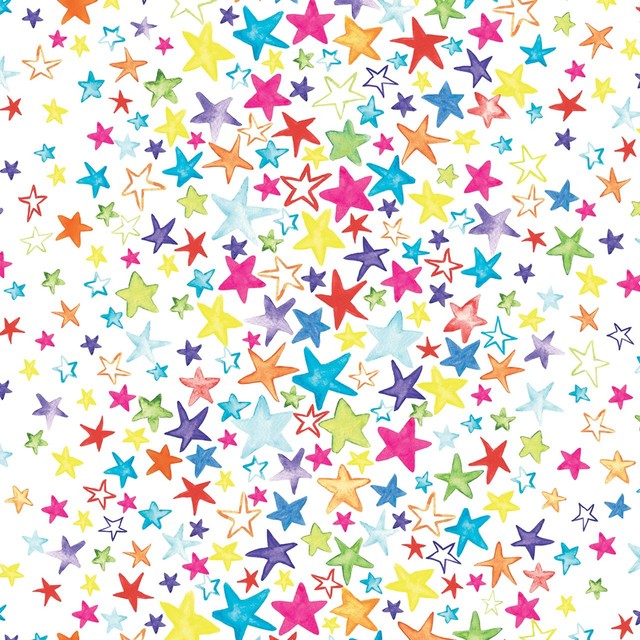 Deva Designs painted stars gift wrap 2 sheets imported from the UK