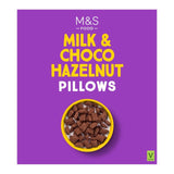 M&S Milk & Choco Hazelnut Cookie Pillows 375g, imported from the UK