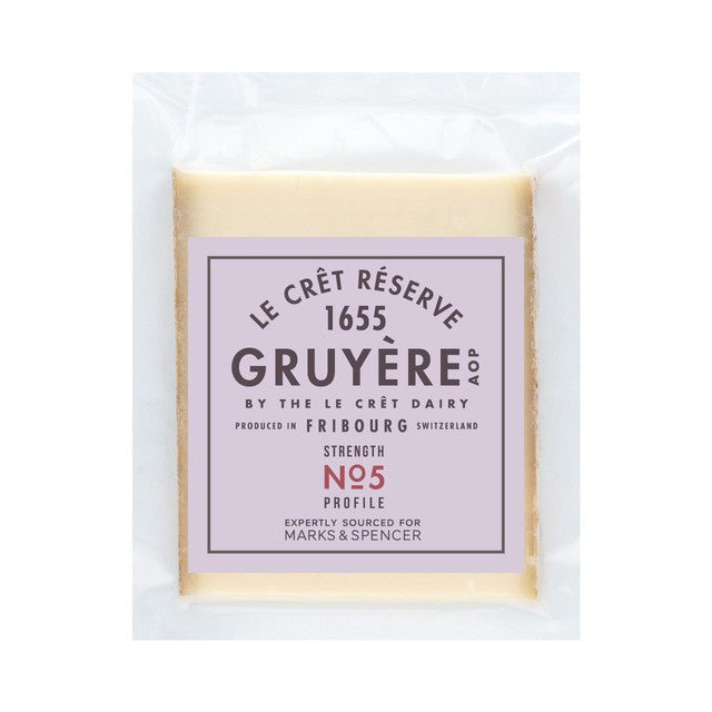M&S Gruyere AOP cheese 200g, imported from the UK