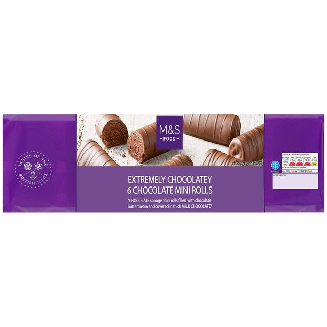 M&S milk chocolate mini rolls 6 pack, imported from the UK