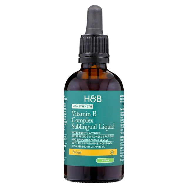 Holland & Barrett Vitamin B Complex Sublingual Vegan Liquid 60ml, UK version