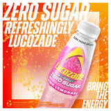 Lucozade Zero Pink Lemonade energy drink 900ml, imported from the UK