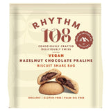 Rhythm 108 vegan hazelnut chocolate praline biscuits 135g, imported from the UK