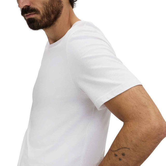 M&S Men's Cotton Crew Neck T-Shirt in White, Size M, imported from the UK