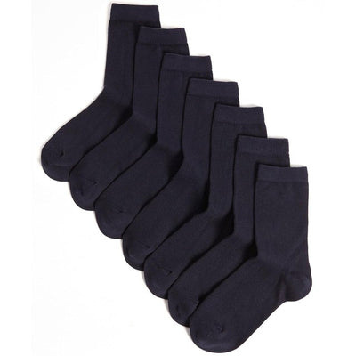 M&S M&S Boys Navy Ankle School Socks 7 Pack Shoe Size 4-7- Buy online at McGrocer