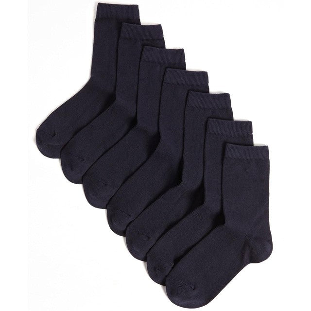 M&S boys ankle school socks navy size 4-7, imported from the UK