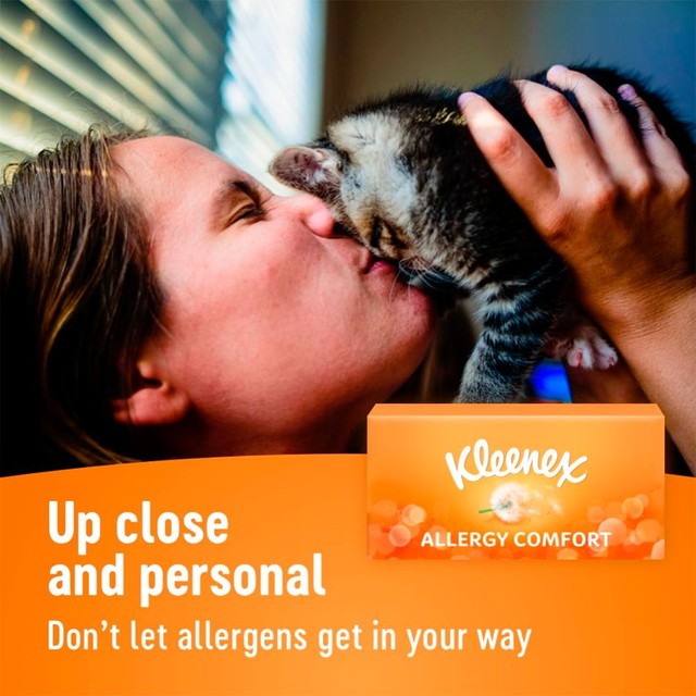 Kleenex Allergy Comfort tissues twin box with 2 x 56 tissues, UK version