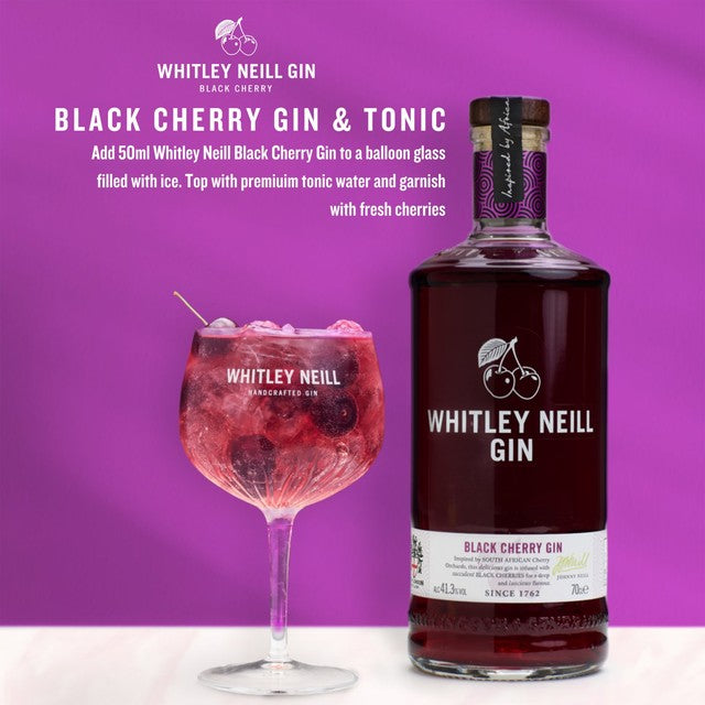 Whitley Neill black cherry gin 70cl (British brand)