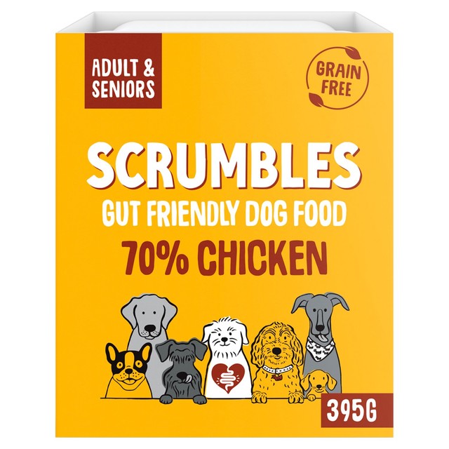 Scrumbles grain free chicken wet dog food pate 395g (British brand)