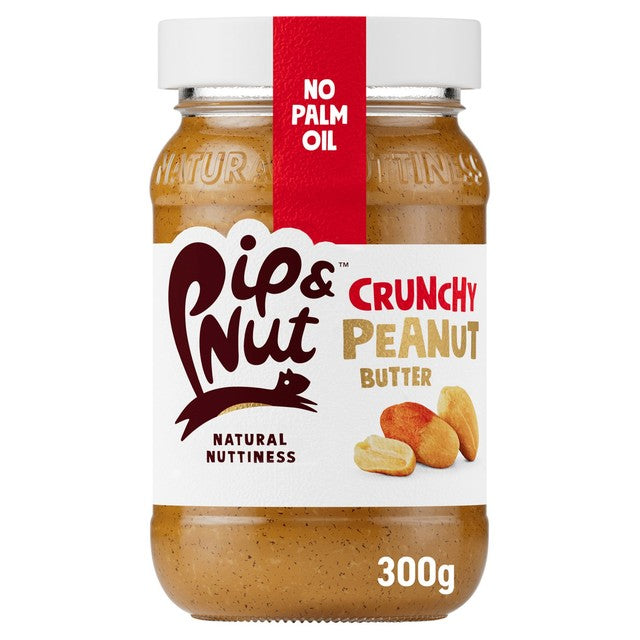 Pip & Nut crunchy peanut butter jar - British product