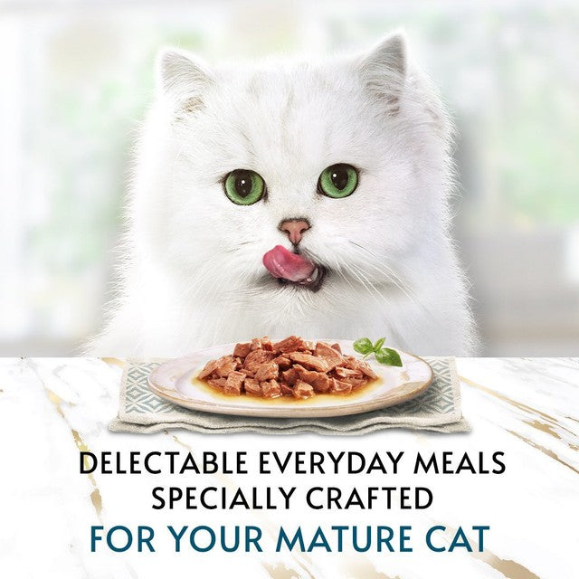 Gourmet Perle Senior wet cat food 60x85g pouches, UK version