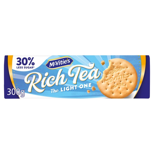 McVitie's Rich Tea The Light One biscuits 300g, imported from the UK