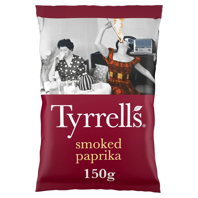Tyrrells smoked paprika hand cooked crisps 150g (British brand)