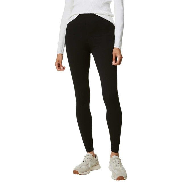 M&S Womens 2pk High Waisted Leggings, Size 16, Black/Black