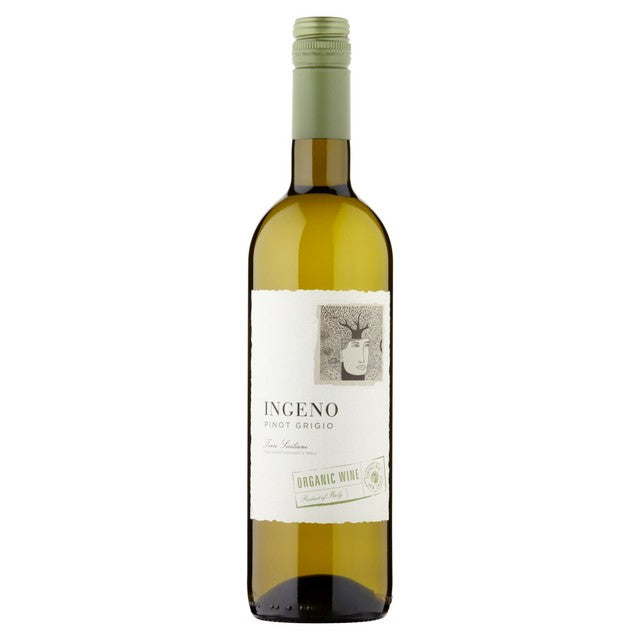 Ingeno Organic Pinot Grigio wine bottle 75cl, UK version