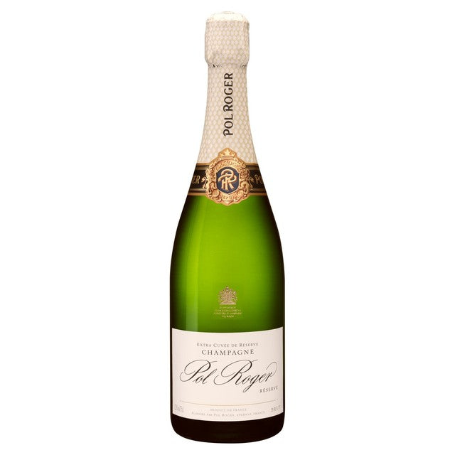 Pol Roger Brut Reserve NV champagne 75cl, imported from the UK