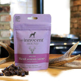 The Innocent Hound sliced venison sausage dog treats 70g (British brand)