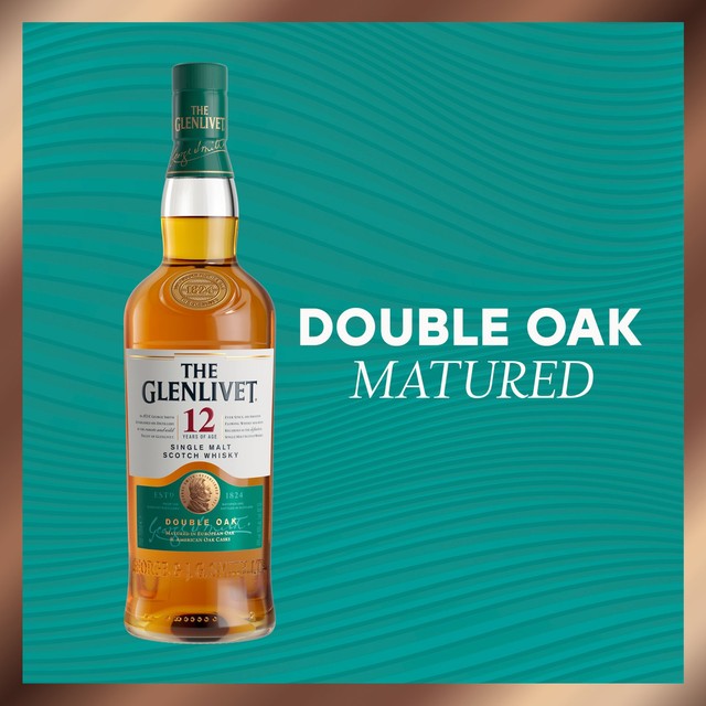 The Glenlivet 12 Year Old single malt Scotch whisky 70cl (British brand)