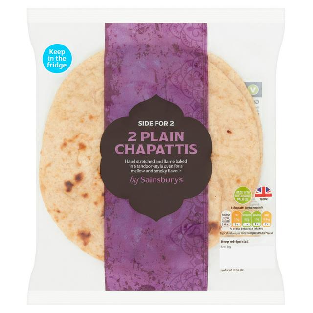 Sainsburys Indian Chapatti x2 170g