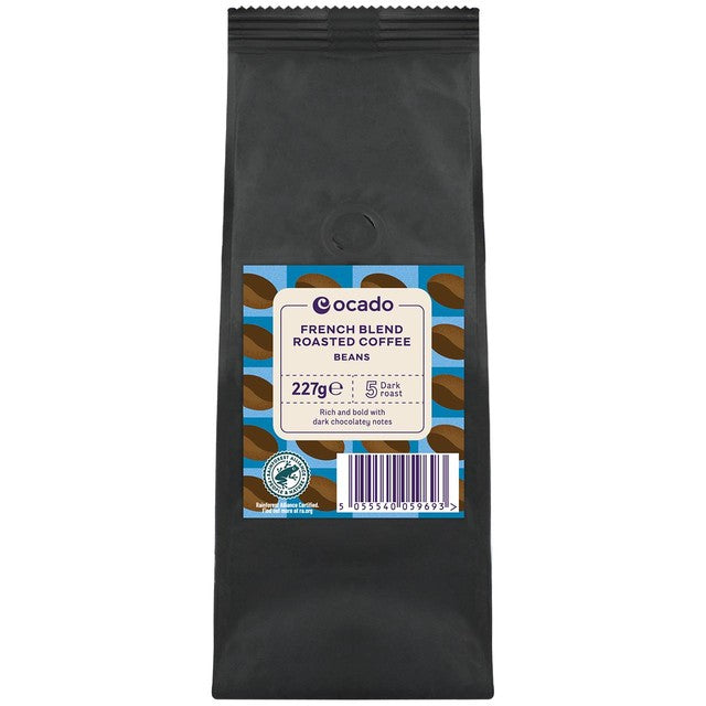 Ocado French Blend Roasted Coffee Beans 227g, imported from the UK