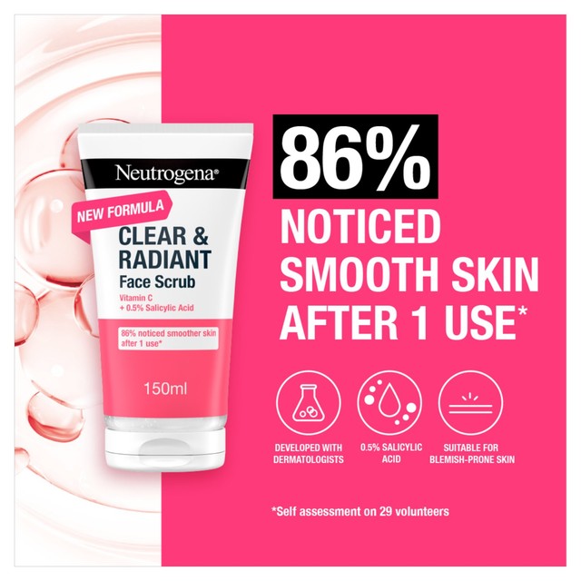 Neutrogena pink grapefruit facial scrub 150ml, imported from the UK