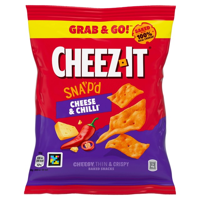 Cheez-it baked snack cheese & chilli 40g - British product