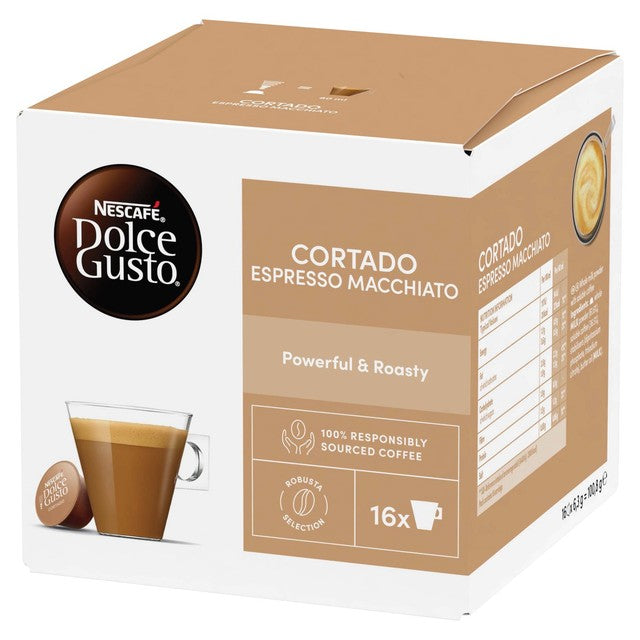 Nescafe Dolce Gusto Cortado coffee pods 16 caps, imported from the UK