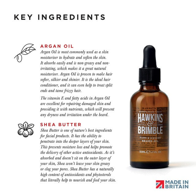 Hawkins & Brimble Beard Oil 50ml, UK version