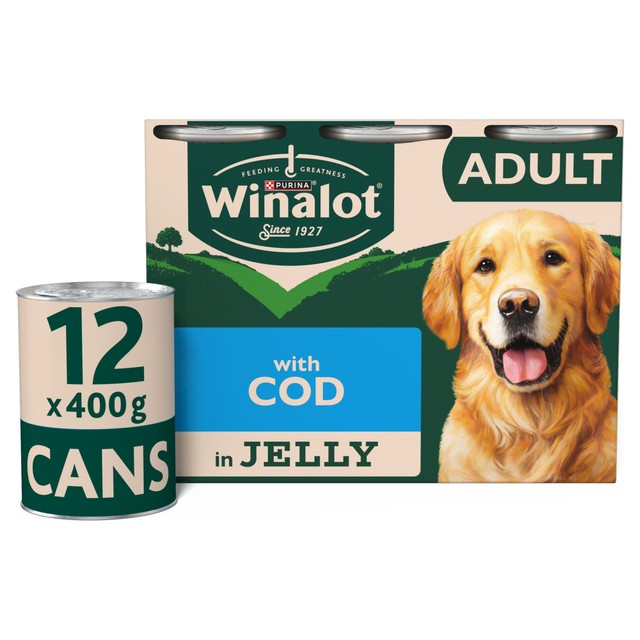 Winalot cod in jelly wet dog food 400g (British brand)