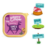 Edgard & Cooper grain free wet dog food with game and duck (British brand)