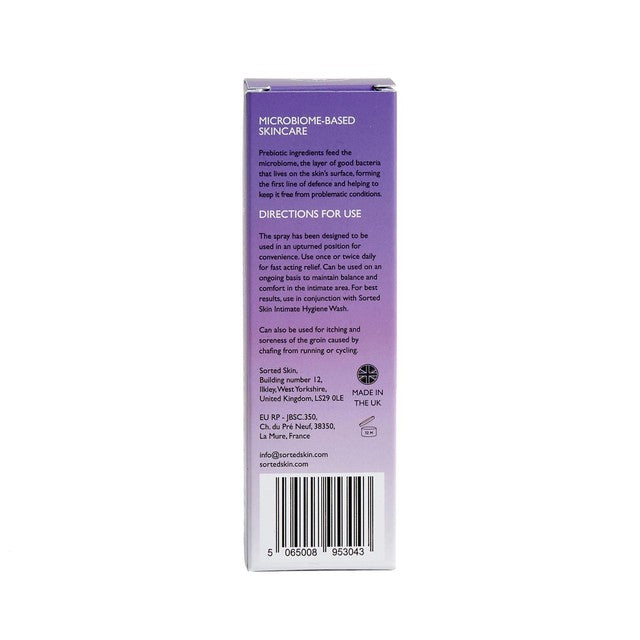 Sorted Skin Intimate Hygiene Spray Prebiotic Microbiome Based 50ml (British brand)