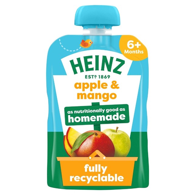 Heinz Apple & Mango baby food fruit puree 100g, UK version