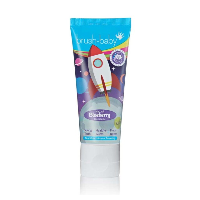 Brush-Baby kids natural blueberry flavoured rocket toothpaste 50ml - British product