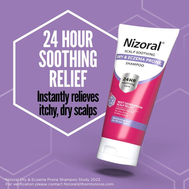 Nizoral Dry & Eczema Prone Shampoo 200ml, imported from the UK