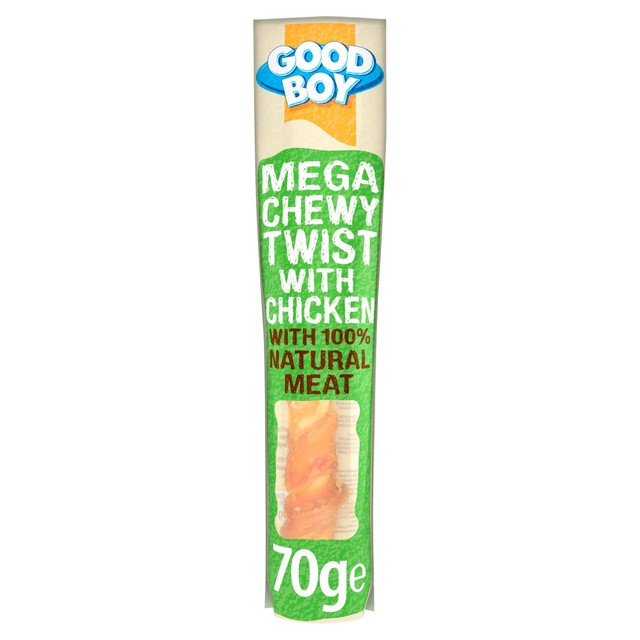 Good Boy Mega Chewy Twist with Chicken dog treat 70g, UK version