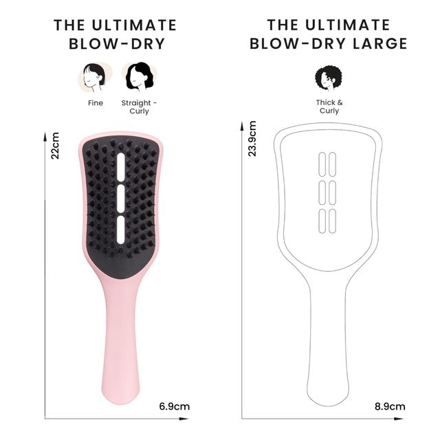 Tangle Teezer blow-dry brush in Tickled Pink (British brand)