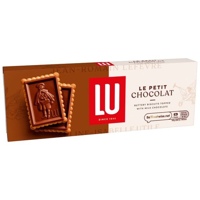LU PETIT milk chocolate biscuits 100g, UK version