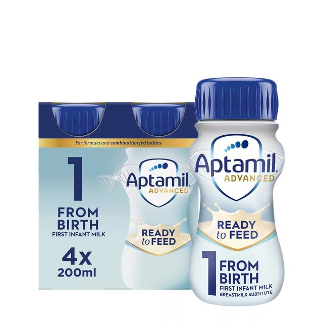 Aptamil Advanced First Infant Milk Formula 4 x 200ml - British product