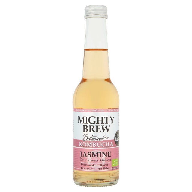 Mighty Brew jasmine kombucha 275ml, imported from the UK