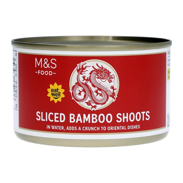M&S sliced bamboo shoots 220g can, imported from the UK