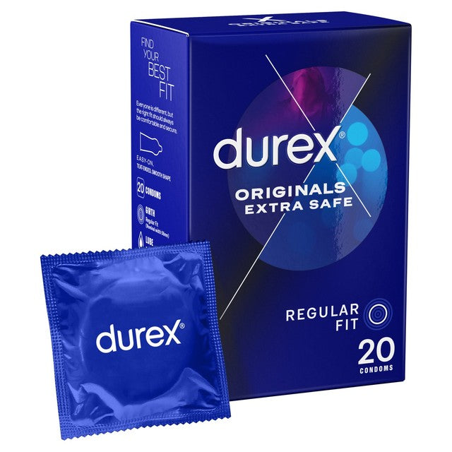 Durex Originals Extra Safe Condoms Regular Fit 20 Pack - British product