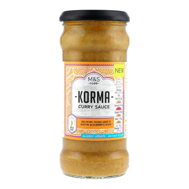 M&S mild curry sauce 340g, imported from the UK