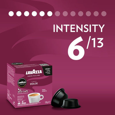 Lavazza A Modo Mio Lungo Dolce Kaffekapsler 16 Kapsler